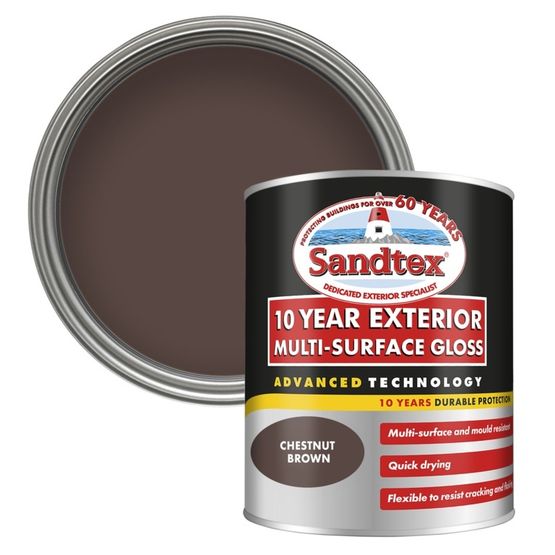 Sandtex 10 Year Exterior Multi Surface Gloss Chestnut Brown